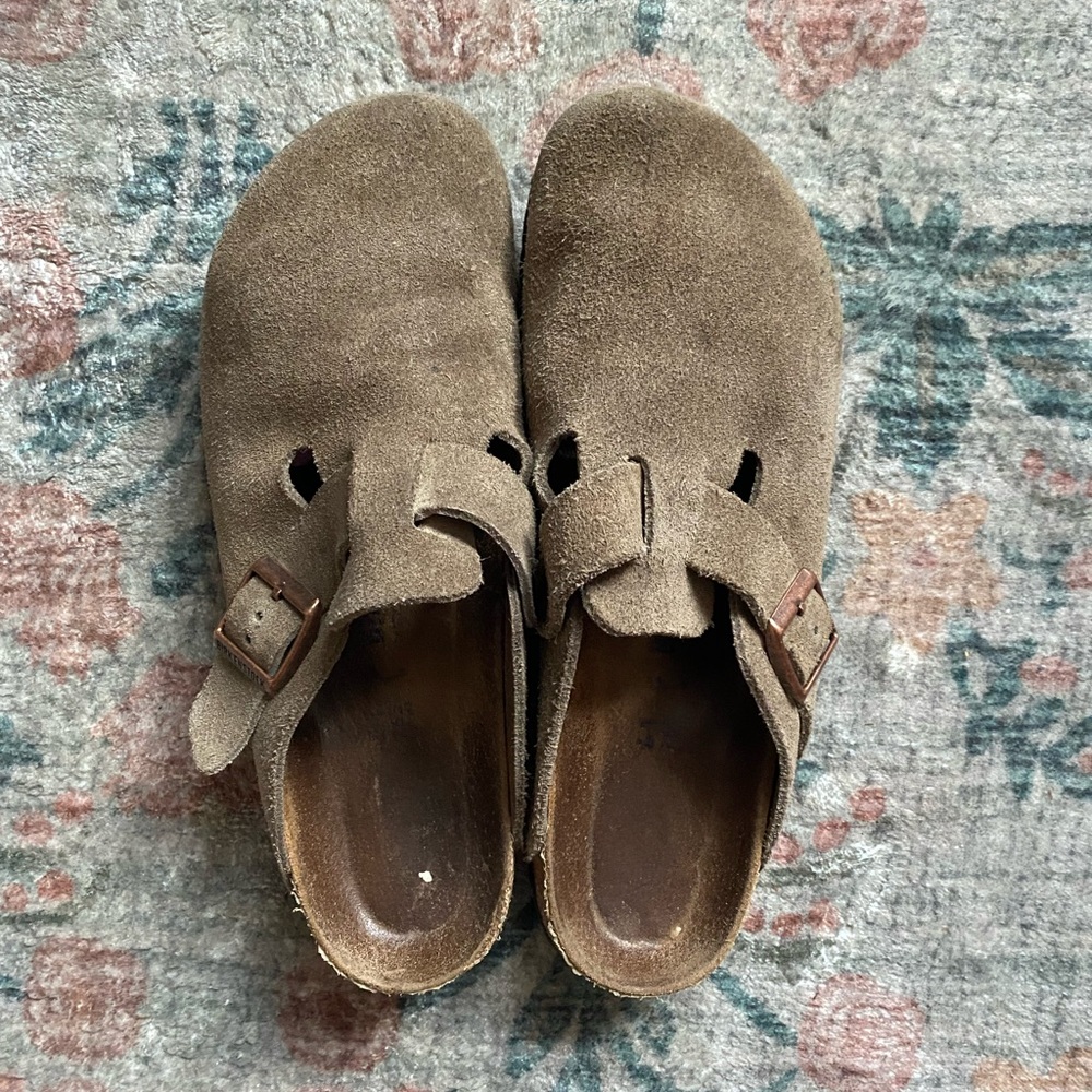Birkenstock Brown Suede Flats